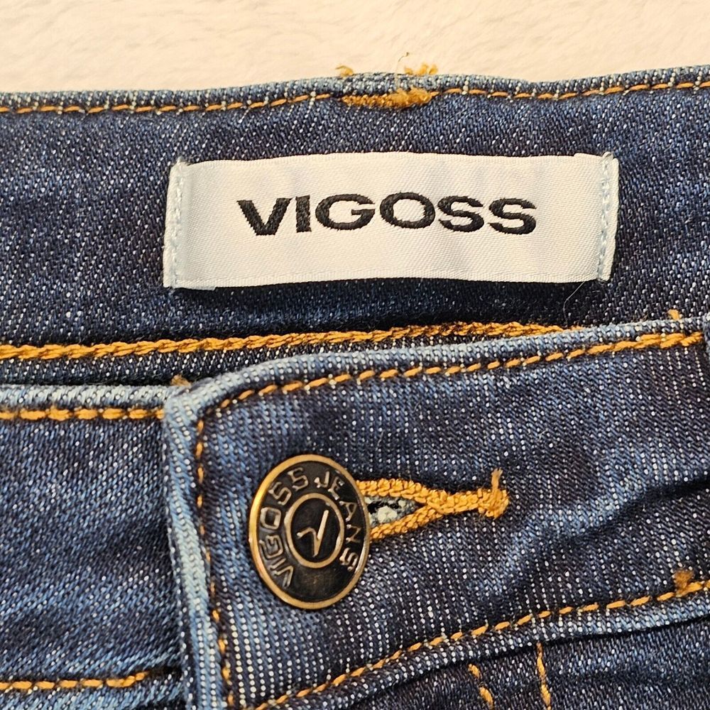 Vigoss Thompson Tomboy Jeans Stretch Distressed Ripped Blue Womens Size 27 EUC - Picture 4 of 15